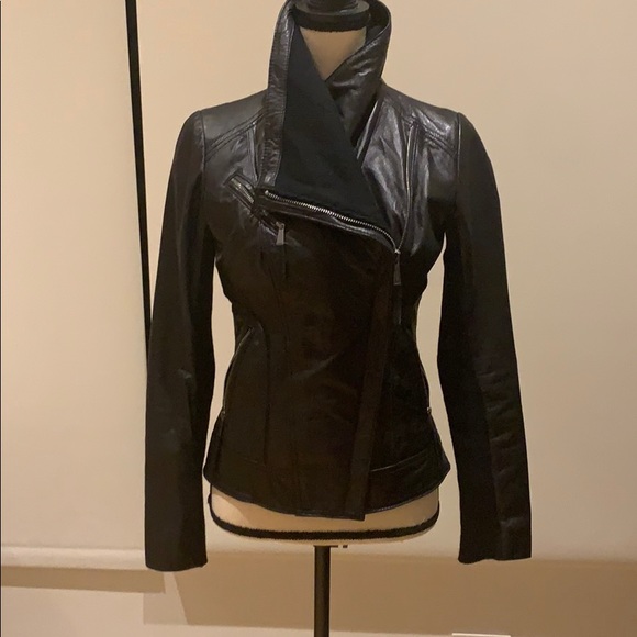 Michael Kors black leather jacket - Picture 6 of 10